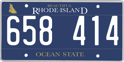 RI license plate 658414