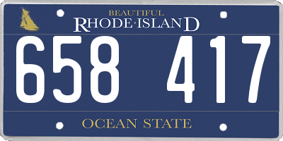 RI license plate 658417
