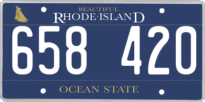 RI license plate 658420