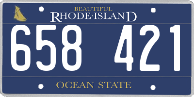 RI license plate 658421