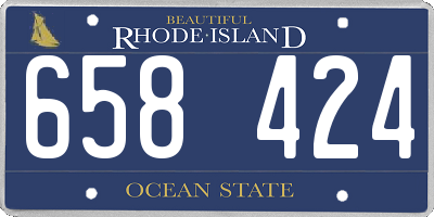 RI license plate 658424