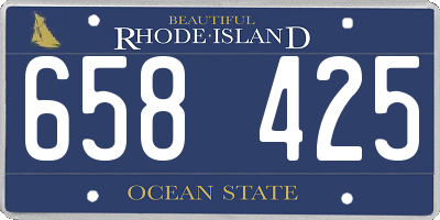 RI license plate 658425