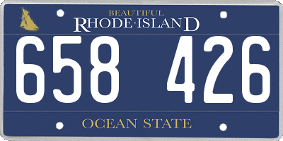 RI license plate 658426