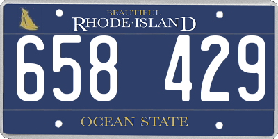 RI license plate 658429