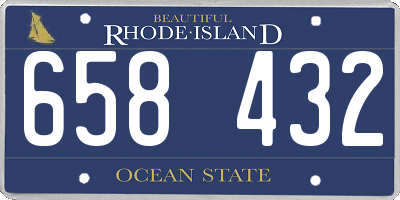 RI license plate 658432