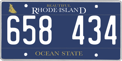 RI license plate 658434