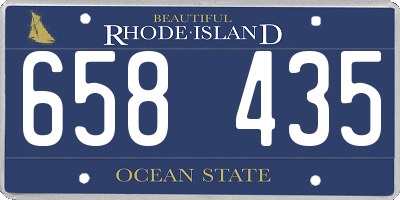 RI license plate 658435