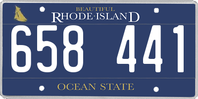 RI license plate 658441