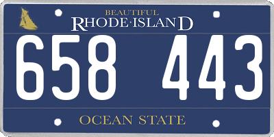 RI license plate 658443
