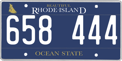 RI license plate 658444