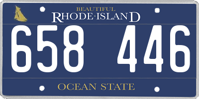 RI license plate 658446