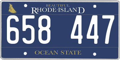 RI license plate 658447