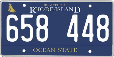 RI license plate 658448
