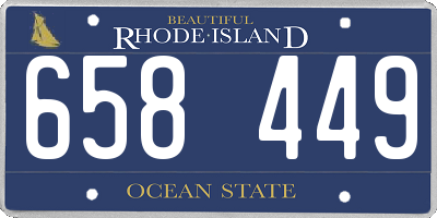 RI license plate 658449