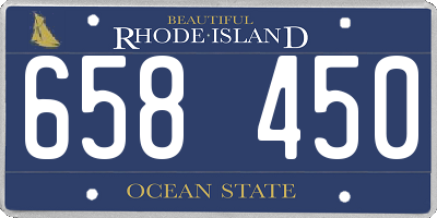 RI license plate 658450
