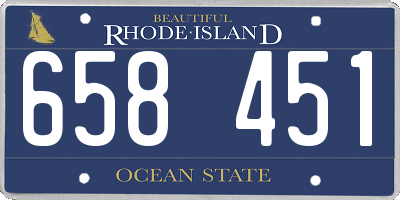 RI license plate 658451