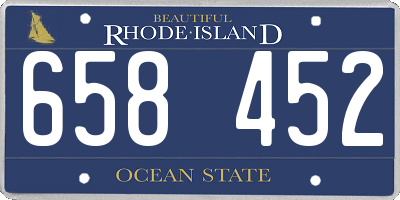 RI license plate 658452