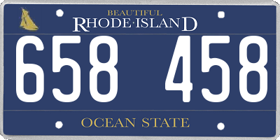 RI license plate 658458