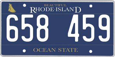 RI license plate 658459