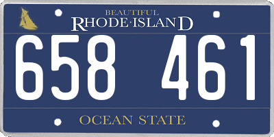 RI license plate 658461