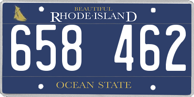 RI license plate 658462