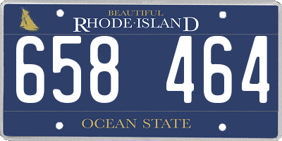 RI license plate 658464