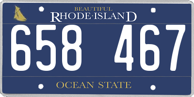 RI license plate 658467