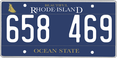 RI license plate 658469