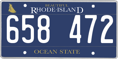 RI license plate 658472