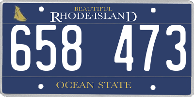 RI license plate 658473