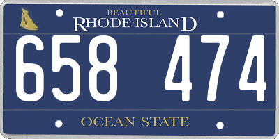 RI license plate 658474