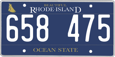 RI license plate 658475