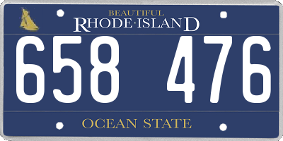 RI license plate 658476