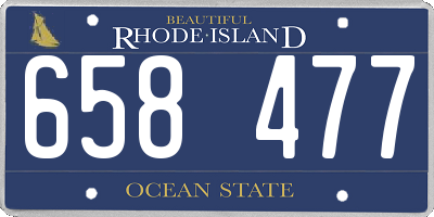 RI license plate 658477