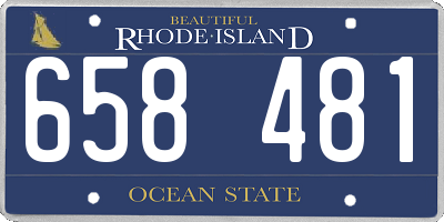 RI license plate 658481