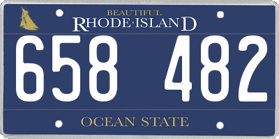 RI license plate 658482