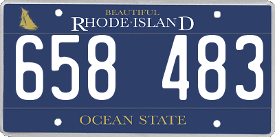 RI license plate 658483