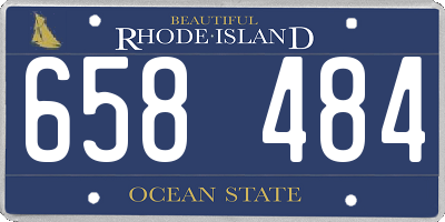RI license plate 658484