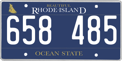 RI license plate 658485