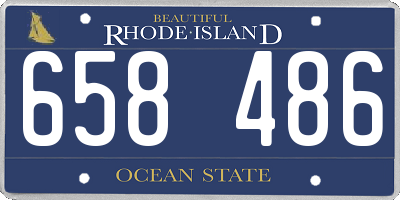 RI license plate 658486