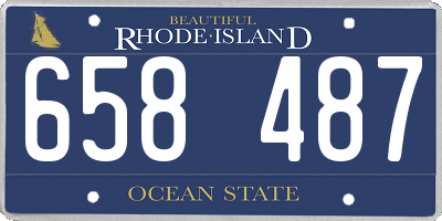RI license plate 658487