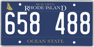 RI license plate 658488