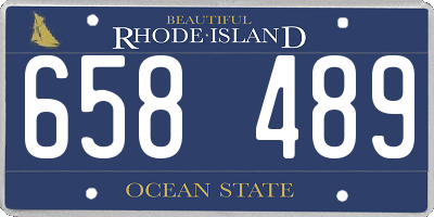 RI license plate 658489