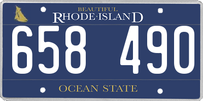 RI license plate 658490