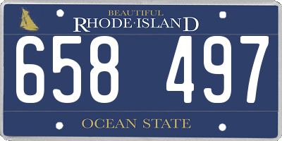 RI license plate 658497