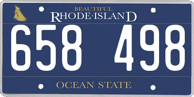 RI license plate 658498