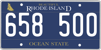 RI license plate 658500