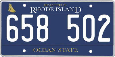 RI license plate 658502