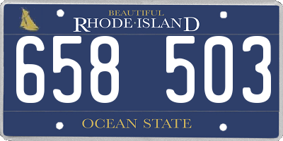 RI license plate 658503