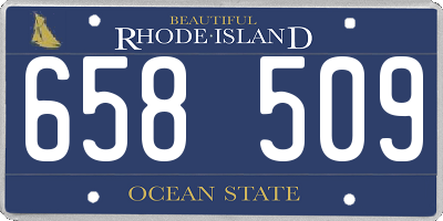 RI license plate 658509